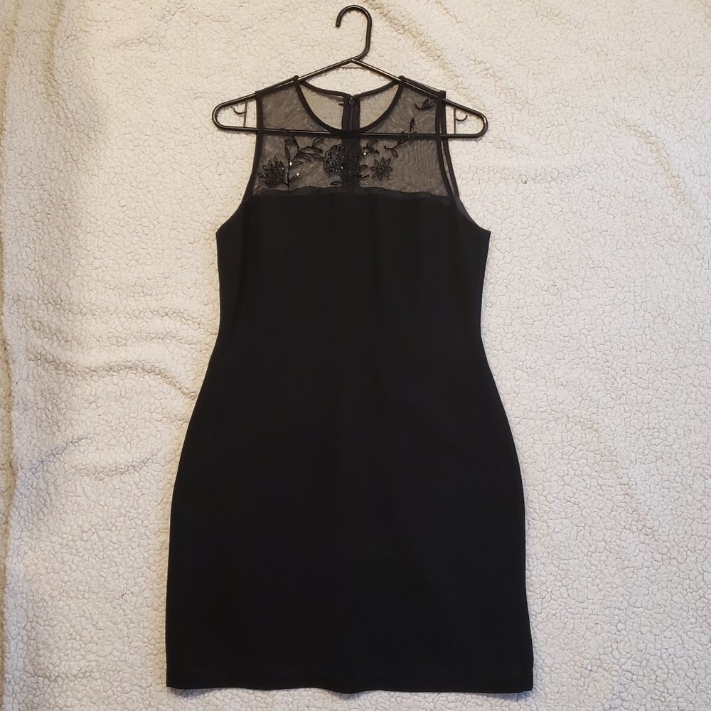 Vintage Illusion Neck Sheath Dress